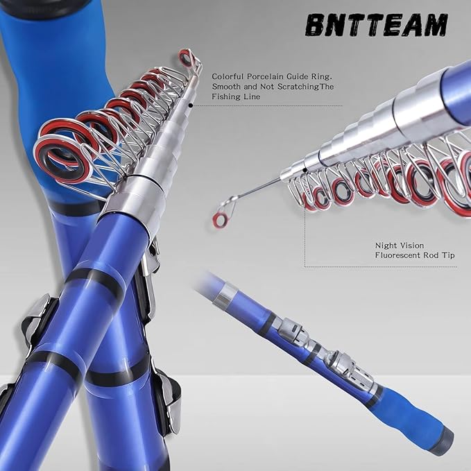 Mini Spinning Reel & Rod Combos with Telescopic Fishing Rod Reel Lures Fishing Line Set Fishing Combos for Kids/Beginners