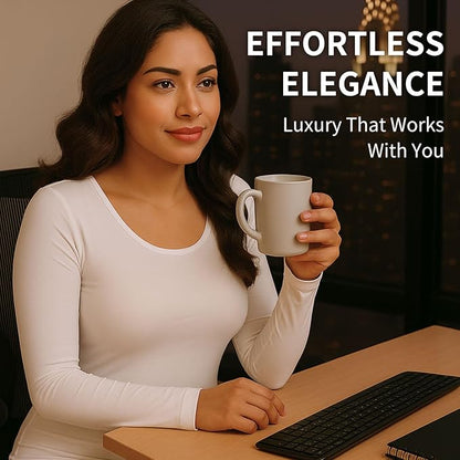 100% Mulberry Silk Long Sleeve Top for Women Thermal Base Layer Shirt Lightweight Breathable Underwear with Gift Box