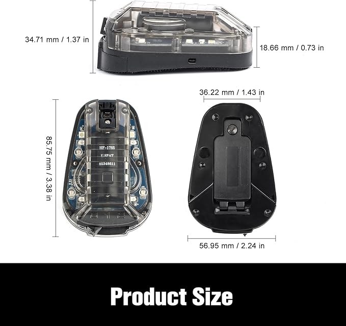 Tactical Helmet IR Strobe Light, Identification Light with Optional 4 Modes, Survival Signal for Outdoor Sports (Brown Base-Blue)