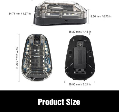 Tactical Helmet IR Strobe Light, Identification Light with Optional 4 Modes, Survival Signal for Outdoor Sports (Brown Base-Blue)