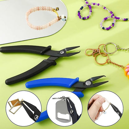 Split Ring Pliers Jewelry Making Tools Jump Ring Opening Pliers for Key Chain Tweezers Opener Tools for Jewelry Beading Repair Making Supplies