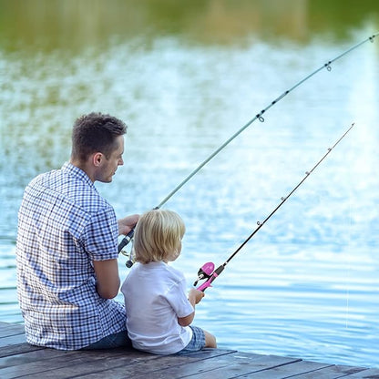 Urban Deco Kids Fishing Pole Set Portable Telescopic Kids Fishing Rod and Reel Combo Kit with Tackle Box for Beginners, Boys,Girls,Youth,Children