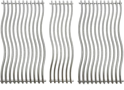 16-3/4" Stainless Steel Waved Cooking Grates Replacement for Napoleon Triumph 410 Grid Gas Grill 3pack S87003