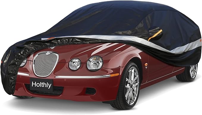 Sedan Car Cover Custom Fit Jaguar S-Type 1999-2008, 100% Waterproof Breathable Outdoor Car Covers, Sun Rain Dust Snow Protection. (Ships from US Warehouse, Arrive Within 3-7 Days)