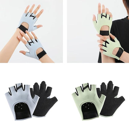 2Pcs Five Finger Fitness Exercise Glove Workout Nonslip Silicone Man Women Weightliftings Weightliftings Glove