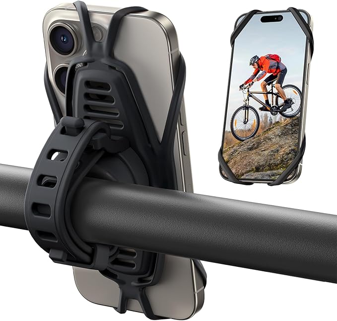 JOYROOM Bike Phone Holder, 2024 Upgrade Phone Mount for Bike [7.2'' Big Phone Friendly&Ultra-Stable], Bicycle Motorcycle Phone Mount Holder Handlebar Cell Phone Clamp for iPhone 15/16 Pro Max Scooter