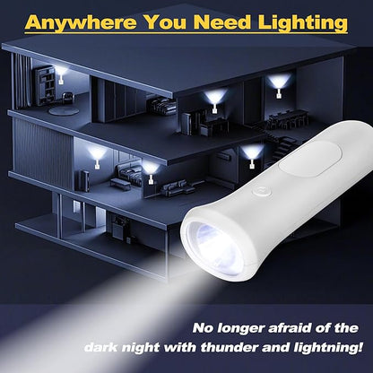 4 in 1 Emergency Lights for Home Power Failure, 3 Pcs Rechargeable LED Flashlight Plug in Wall, Automatic Turn-On Power Outage Night Light Flashlight for Hurricane Preparedness Items
