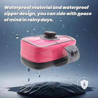 RideNow Waterproof Saddle Bag with BOA Mounting System, Lightweight and Portable Bike Seat Bag for Mountain Road Bike (Pink)