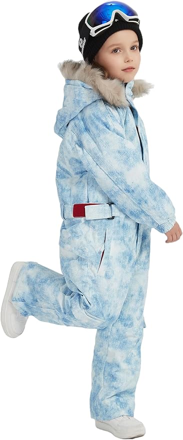 Kids Girls Boys Waterproof Colorful One Piece Snowsuits Coveralls Ski Suits Jackets Winter Jumpsuits