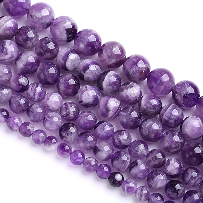 160PCS 4MM Purple Amethyst Dream Lace Beads Natural Quartz Crystal Stone Loose Beads for Jewelry Making DIY Bracelet Grade A+
