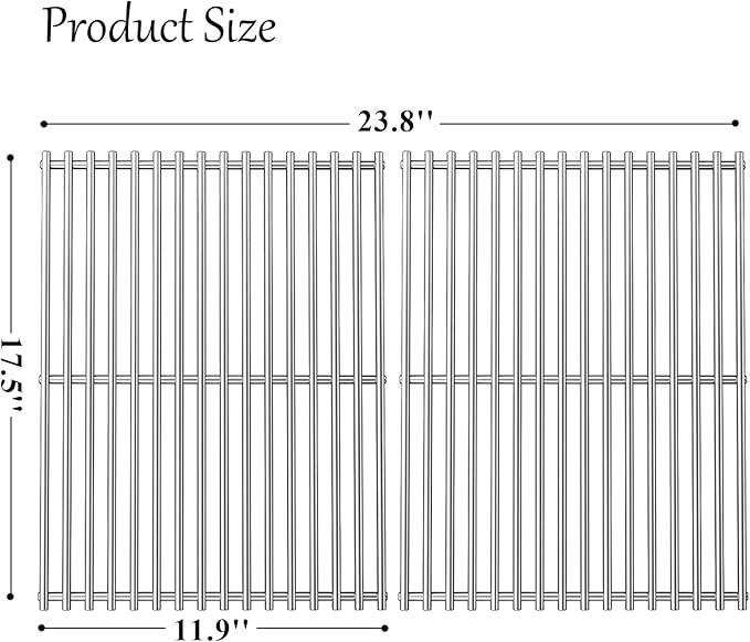 Orgneas 17.5 Inch Grill Grates for Weber Spirit 300 Series, Genesis Silver/Gold/Platinum B/C, Genesis 1000-3500, I - IV, 7638, 7639, Stainless Steel Cooking Grate Replacement Parts for Gas Grills