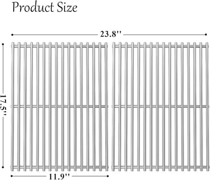 Orgneas 17.5 Inch Grill Grates for Weber Spirit 300 Series, Genesis Silver/Gold/Platinum B/C, Genesis 1000-3500, I - IV, 7638, 7639, Stainless Steel Cooking Grate Replacement Parts for Gas Grills