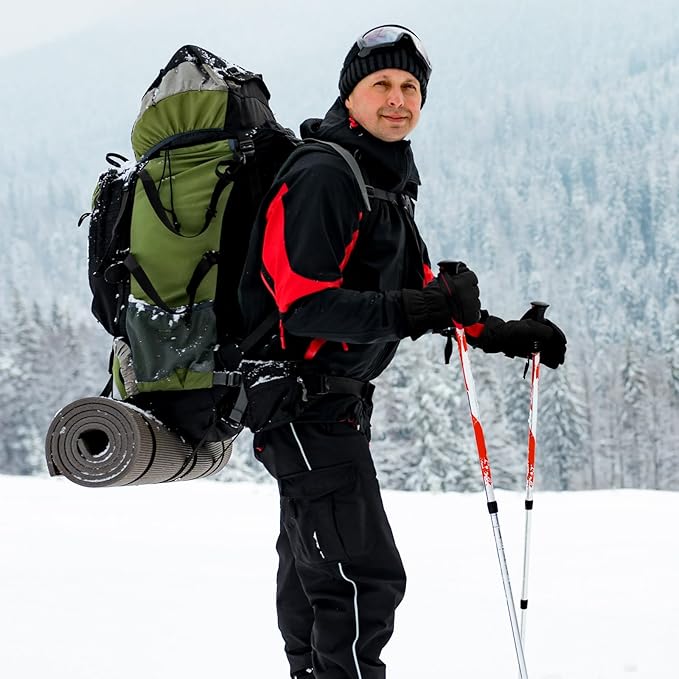 OZERO Winter Gloves for Men & Women | -30℉ Warm Thermal Running Cycling and Work Gloves for Men Cold Weather | Deerskin and Polar Fleece Insulated Winter Gloves Men