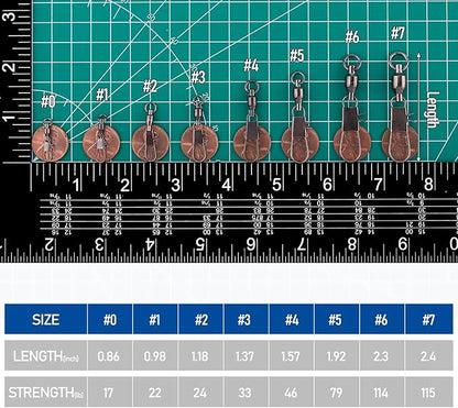 Dr.Fish 30 Pack Ball Bearing Snap Swivels, Swivels Fishing Tackle with Safety Interlock Snap Saltwater Freshwater Stainless Fishing Clips Clasp Leader Line Hook Sinker Connector