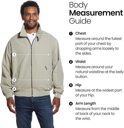 Weatherproof Men's Golf Jacket - Lightweight Windbreaker, Water-Resistant Microfiber Shell, Perfect for Golf & Casual Wear