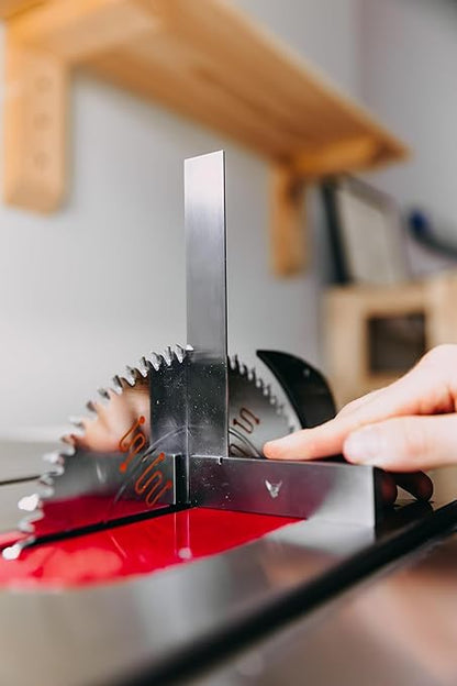 PEC Tools Machinist Square Precision Engineer Wide Seat Square 90 Right Angle Ground Hardened Steel Angle Ruler 4 x 3 Inch, Suitable for Woodworking and Precision Layout Work