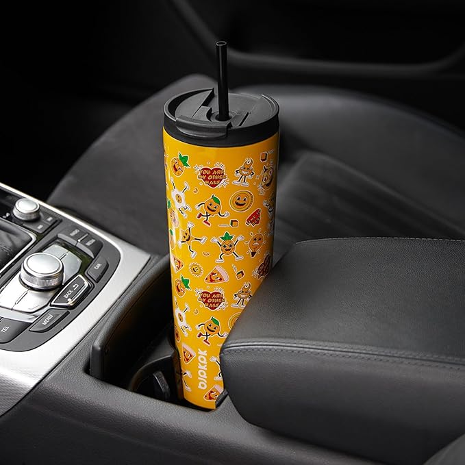 BJPKPK 22oz Stainless Steel Insulated Tumbler With lid And Straw Travel Coffee Thermal Tumblers Cup For Women And Men,Passionate Pink