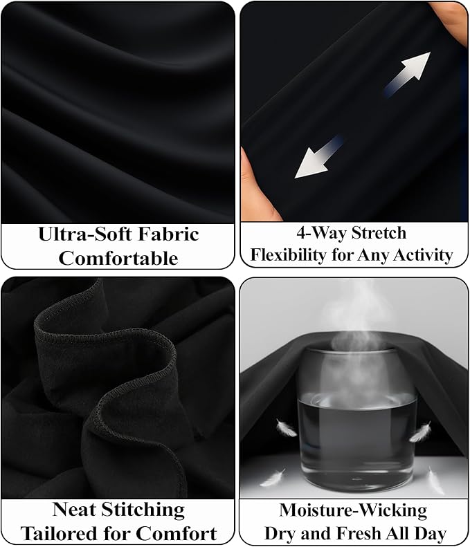 2 Pack Thermal Underwear Long Johns for Men Fleece Lined Base Layer Tops and Bottoms Set Cold Weather Winter Gear