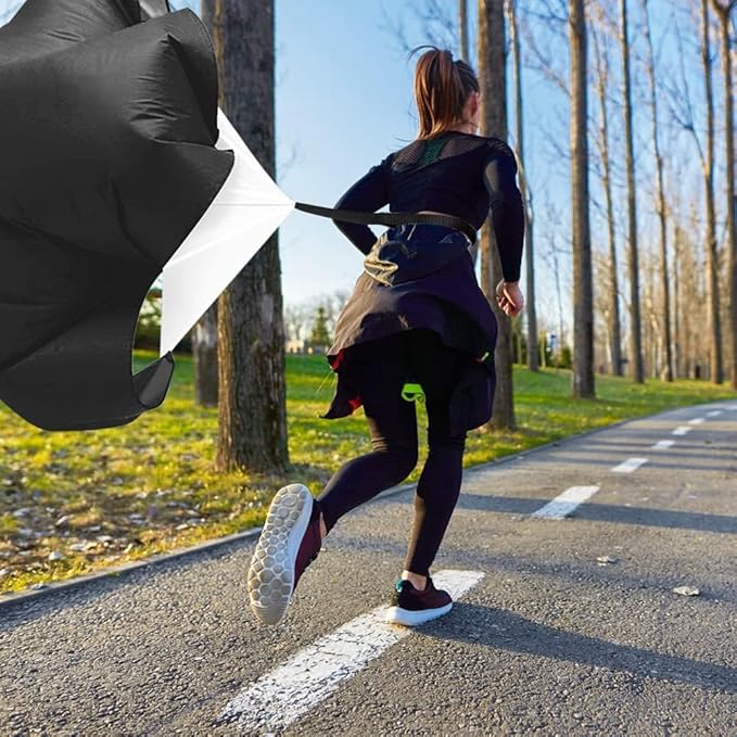 Pro Speed & Agility Training Set—Includes 12 Rung 20ft Adjustable Agility Ladder with Carrying Bag, 12 Disc Cones, 4 Steel Stakes, 1 Resistance Parachute, Use Equipment to Improve Footwork Any Sport