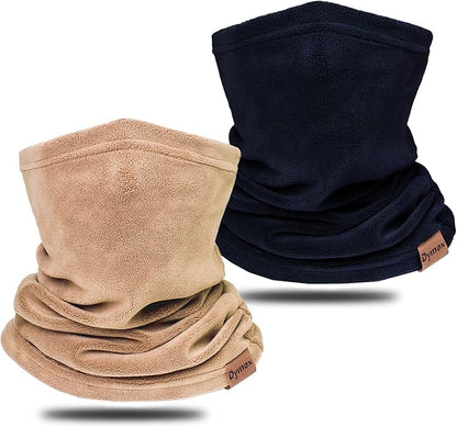 Neck Warmer Winter Neck Gaiter Face Mask Balaclavas for Women Men, Soft Fleece Face Cover Mask for Skiing Motorcycle-2 Pack