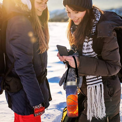 RICHEN Neoprene Water Bottle Carrier Bag with Adjustable Shoulder Strap,Insulated Water Bottle Cover for Stainless Steel/Glass/Plastic Bottles