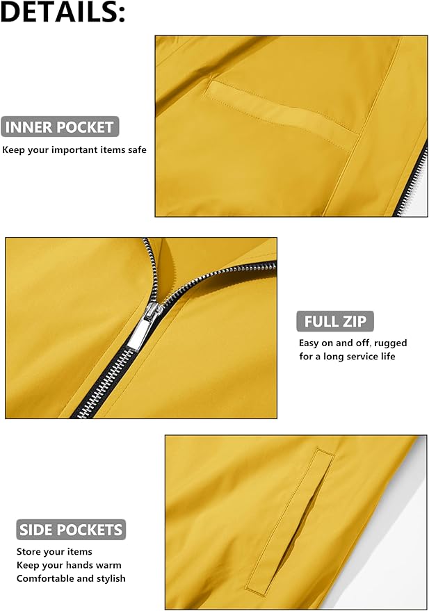 MAGCOMSEN Men's Bomber Jacket Lightweight Casual Zip Up Windbreaker Spring Fall Golf Coat with Pockets