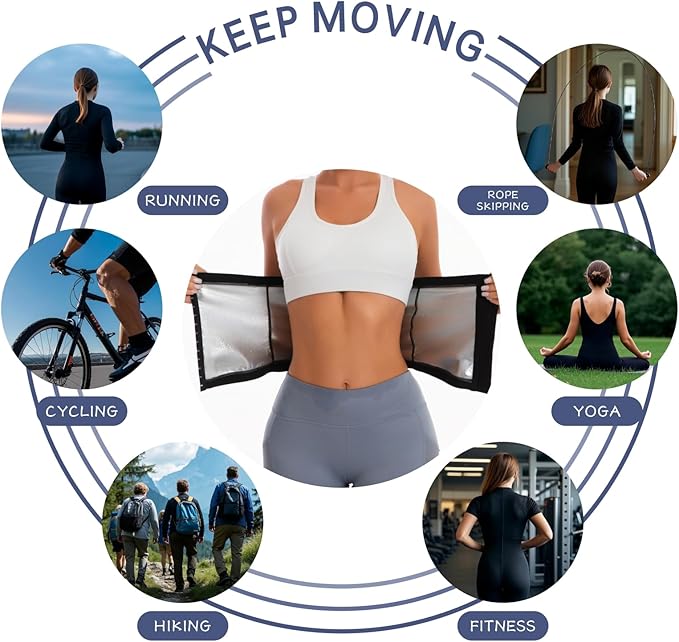Sauna Suit Waist Trainer for Women,Sweat Waist Trimmer Belt Heat Trapping Weight Loss Shapewear for Women Belly Fat