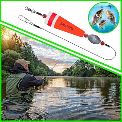 Popping Corks Floats for Saltwater Fishing Bobber, 4PCS Weighted Bobbers Inshore Fishing Popping Cork Float Rig Rattle Popper for Redfish Speckled Trout Sheepshead Flounder Fishing Tackle