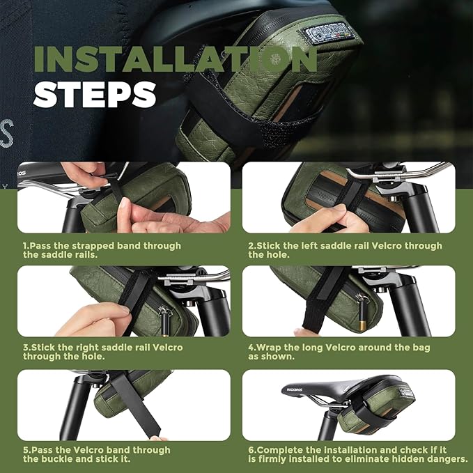 ROCKBROS Bike Saddle Bag -Lightweight and Portable Under Seat Bag for Mountain Road Bikes