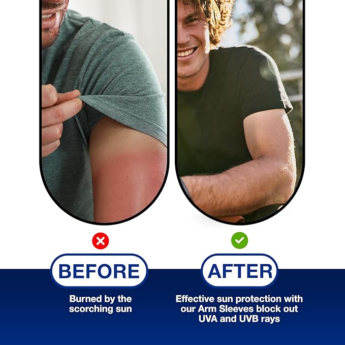 ARMORAY Arm Sleeves for Men or Women - Tattoo Cover Up - Cooling Sports Sleeve for Basketball Golf Football