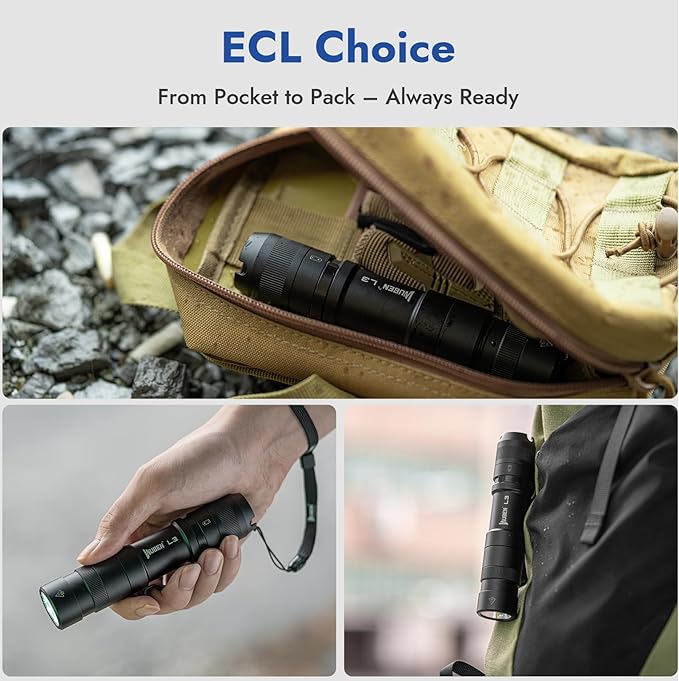 WUBEN L3 Flashlights High Lumens, 3000 Lumens Flash Light Bright Flashlight Rechargeable, Dual-Way USB C Charging 6 Mode, IP68 Handheld Flashlight for Tactical/Outdoor, Tool Gifts for Men