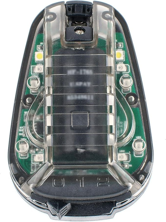 Tactical IR Helmet Light 4 Modes with Green + White LED + IR Strobe/Constant, Airsoft Survival Signal Identification Lamp for Fast Wendy and More Helmets