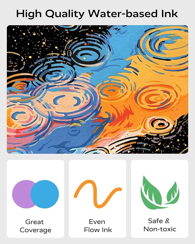 JusArt 48 Colors Dual Tip Acrylic Paint Pens Markers, Brush and Fine Tip, Premium Paint Pens for Wood, Canvas, Egg, Stone, Fabric, Rocks, Metal, Glass, Ceramic, DIY Crafts Making Art Supplies Gifts