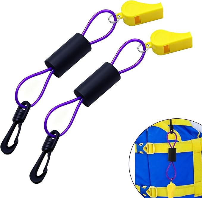 Emergency Safety Whistle with Lanyard, Super Loud 120dB Waterproof Survival Gear for Life Vest Jacket, Boating, Hiking, Camping, Hunting, Fishing, and Rescue Signaling (2 Pack)