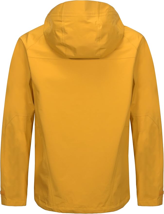 Little Donkey Andy Men's High-performance 3L Hard Shell Waterproof Rain Jacket Breathable Rain Gear for Hiking,Travelling