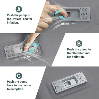 Elegear Self Inflating Sleeping Pad, Built-in Electric Pump 3.1" Ultra-Thick Memory Foam Camping Mattress Pad with Pillow Double Sleeping Pad for Camping R-Value 9.5 Foam Camp Pad for Car/Traveling