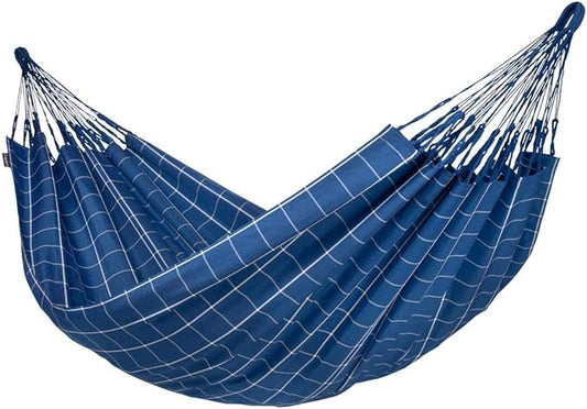 LA SIESTA - Large Double Brisa Classic Hammock & CasaMount - Suspension Kit for Walls, Ceilings & Beams - Indoor/Outdoor Swing - Weather-Resistant, Portable - 2-Person - Marine