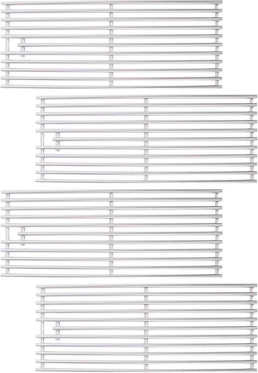 4 Pc 304 Heavy Duty Cast Stainless Steel 5/16" Rod BBQ Cooking Grill Grates Replacement Parts for Blaze Grill 3, 4, 5 Burner Blaze Grill Models, AOG, RCS, Summerset Sizzler, Stainless Steel 18 x 7-3/8