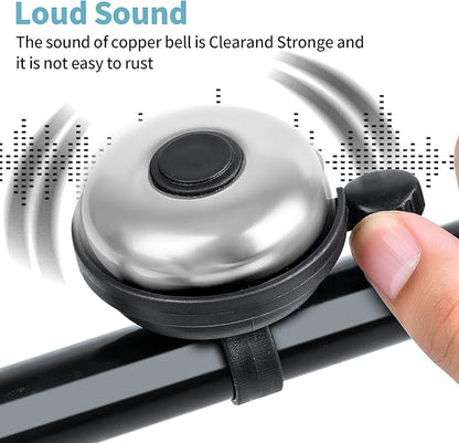 Classic Bike Bell, Aluminum Bicycle Bell, Loud Crisp Clear Sound Bicycle Bike Bell for Adults Kids