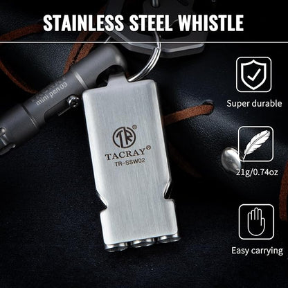 TACRAY Emergency Whistles Lifeguard Safety Whistle with Neck Chain and Keychain for Outdoor Camping Hiking