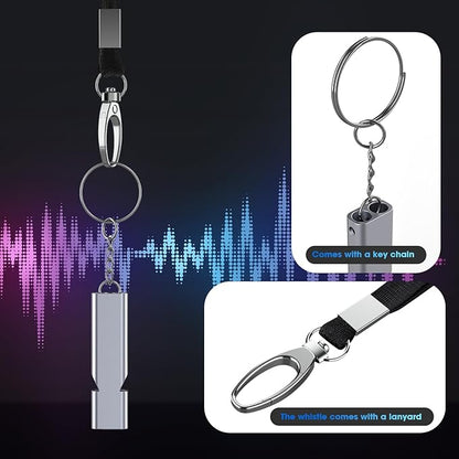 Braylin 3-Pack Emergency Whistles with Lanyard, Referee Whistle, Sports Whistles, Safety Whistle, Survival Whistle, Loudly Shrill, for Outdoor Sport, Various Competitions