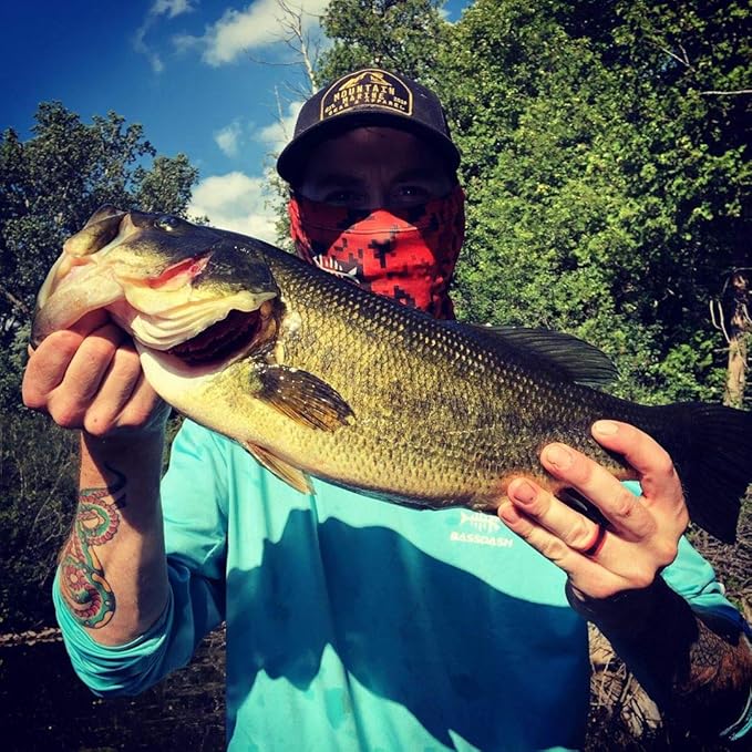 BASSDASH UPF 50+ UV Sun Protection Neck Gaiter Fishing Mask Hunting Kayaking Hiking Cycling Ski Sports