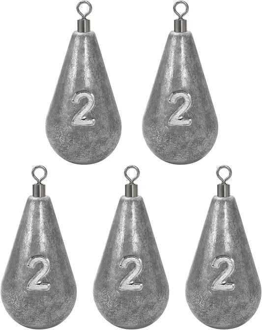 BLUEWING Casting Swivel Bell Sinkers Fishing Weights 1/2oz-8oz Drop Shot Dipsey Lead Saltwater