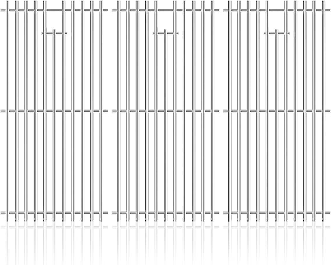 16 15/16" Stainless Steel Grill Grates Replacement for Charbroil 463344116 463343015 Gas2coal 463340516 463370516, Grill Grids for Char-Broil 463344116 463672416, G460-0500-w1, G530-b700-w1