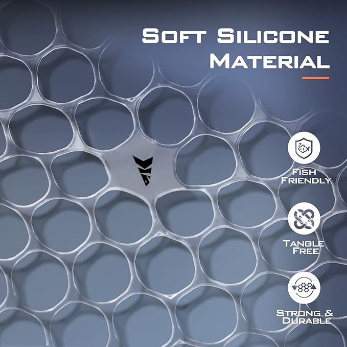 KastKing Brutus Fishing Net, Foldable Extendable Fish Landing Net, Lightweight & Portable Fishing Net with Soft EVA Foam Handle, Holds up to 44lbs/20KG, Fish-Friendly Mesh for a Safe Release