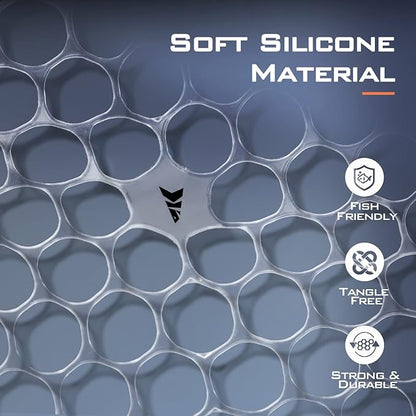 KastKing Brutus Fishing Net, Foldable Extendable Fish Landing Net, Lightweight & Portable Fishing Net with Soft EVA Foam Handle, Holds up to 44lbs/20KG, Fish-Friendly Mesh for a Safe Release