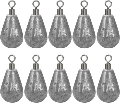 BLUEWING Casting Swivel Bell Sinkers Fishing Weights 1/2oz-8oz Drop Shot Dipsey Lead Saltwater
