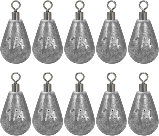 BLUEWING Casting Swivel Bell Sinkers Fishing Weights 1/2oz-8oz Drop Shot Dipsey Lead Saltwater