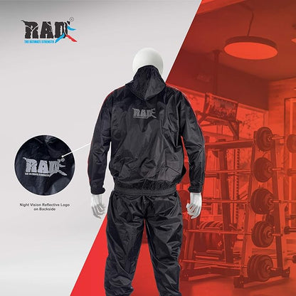 RAD Sauna Suit for men & women weight loss - Workout Sweat Suits with Hood - Fat Burning Suit - Boost Fat Burn