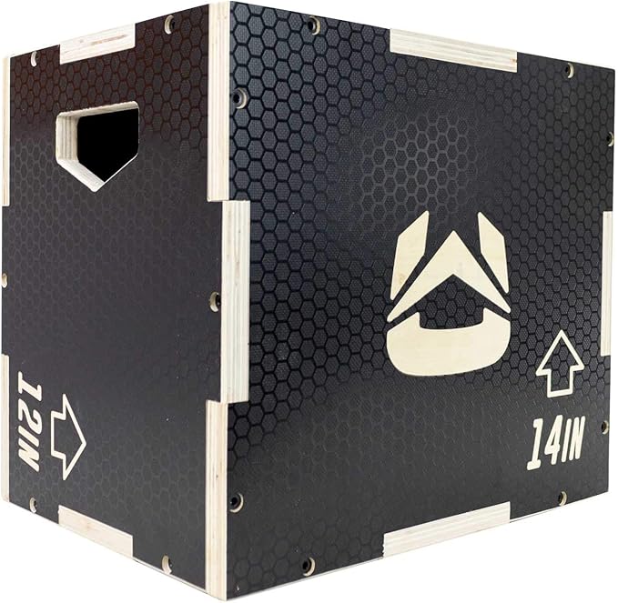 Ultra Fitness Gear Wooden Plyo Box, 31 Plyometric Jump Training Squat, Step Up, Jumps & More Workout Size S, M, L, XL
